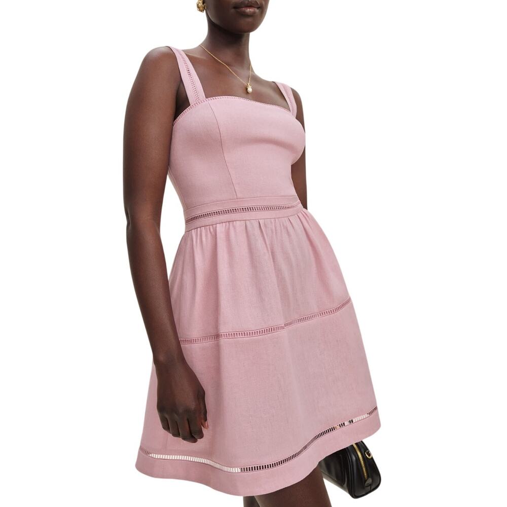 Reformation Linen Pink Everett Dress Size 4